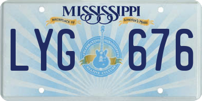 MS license plate LYG676