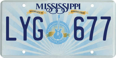 MS license plate LYG677