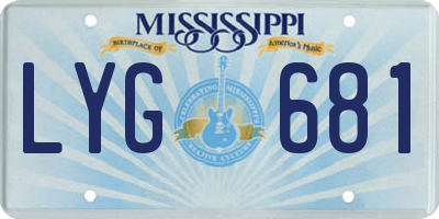 MS license plate LYG681