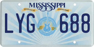 MS license plate LYG688
