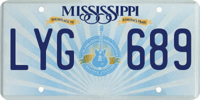 MS license plate LYG689
