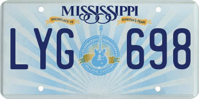 MS license plate LYG698