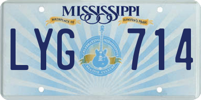 MS license plate LYG714