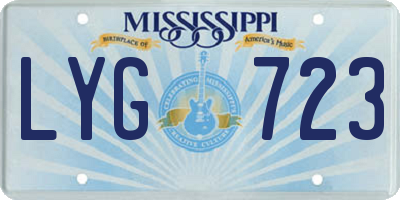 MS license plate LYG723