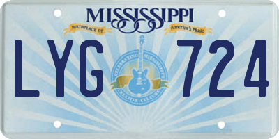 MS license plate LYG724