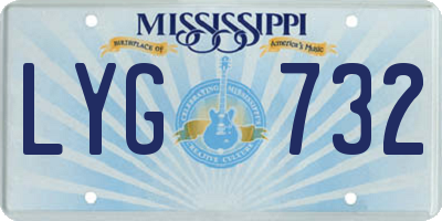 MS license plate LYG732
