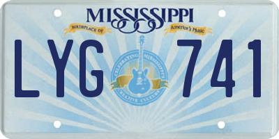 MS license plate LYG741