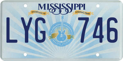 MS license plate LYG746