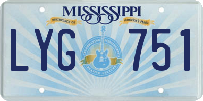 MS license plate LYG751