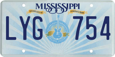 MS license plate LYG754