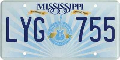 MS license plate LYG755