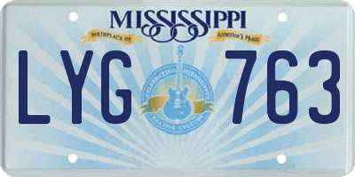 MS license plate LYG763