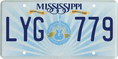 MS license plate LYG779