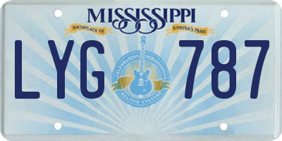 MS license plate LYG787