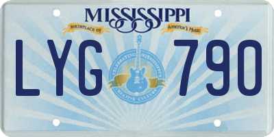 MS license plate LYG790