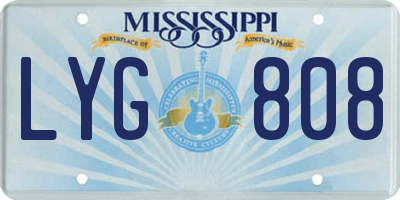 MS license plate LYG808