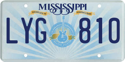 MS license plate LYG810