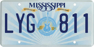MS license plate LYG811