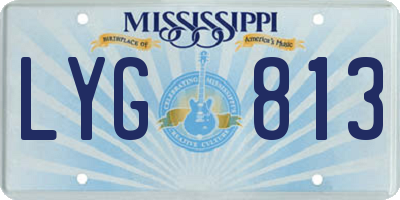 MS license plate LYG813