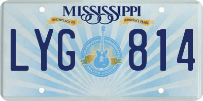 MS license plate LYG814