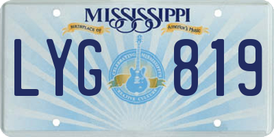 MS license plate LYG819