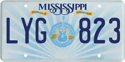 MS license plate LYG823