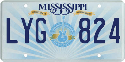 MS license plate LYG824