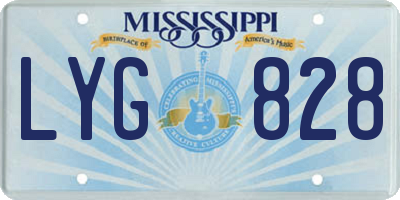 MS license plate LYG828