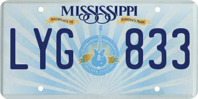 MS license plate LYG833