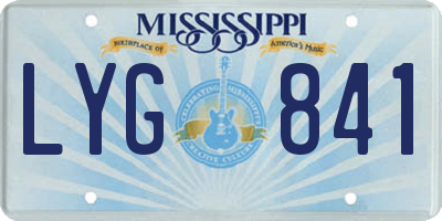 MS license plate LYG841