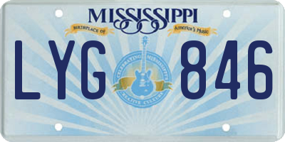 MS license plate LYG846