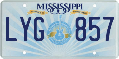 MS license plate LYG857