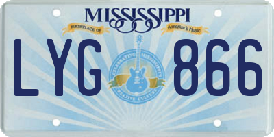 MS license plate LYG866