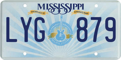 MS license plate LYG879