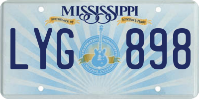 MS license plate LYG898