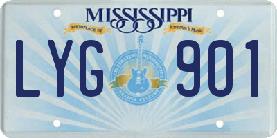 MS license plate LYG901