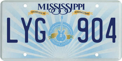 MS license plate LYG904