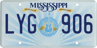 MS license plate LYG906