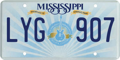 MS license plate LYG907