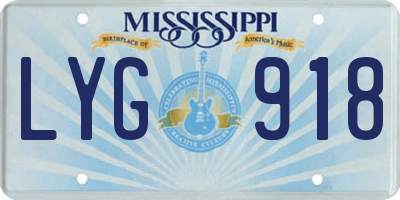 MS license plate LYG918