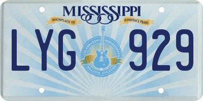 MS license plate LYG929