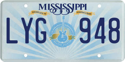 MS license plate LYG948