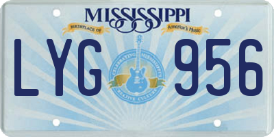 MS license plate LYG956