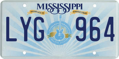 MS license plate LYG964