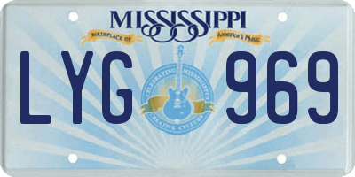 MS license plate LYG969