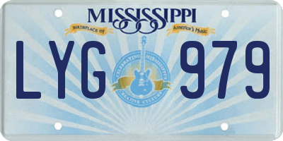 MS license plate LYG979