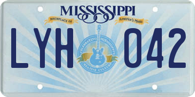 MS license plate LYH042