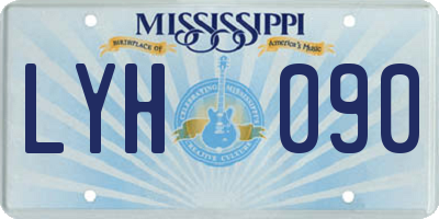 MS license plate LYH090