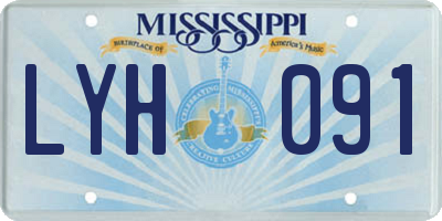 MS license plate LYH091