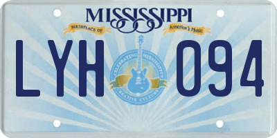 MS license plate LYH094